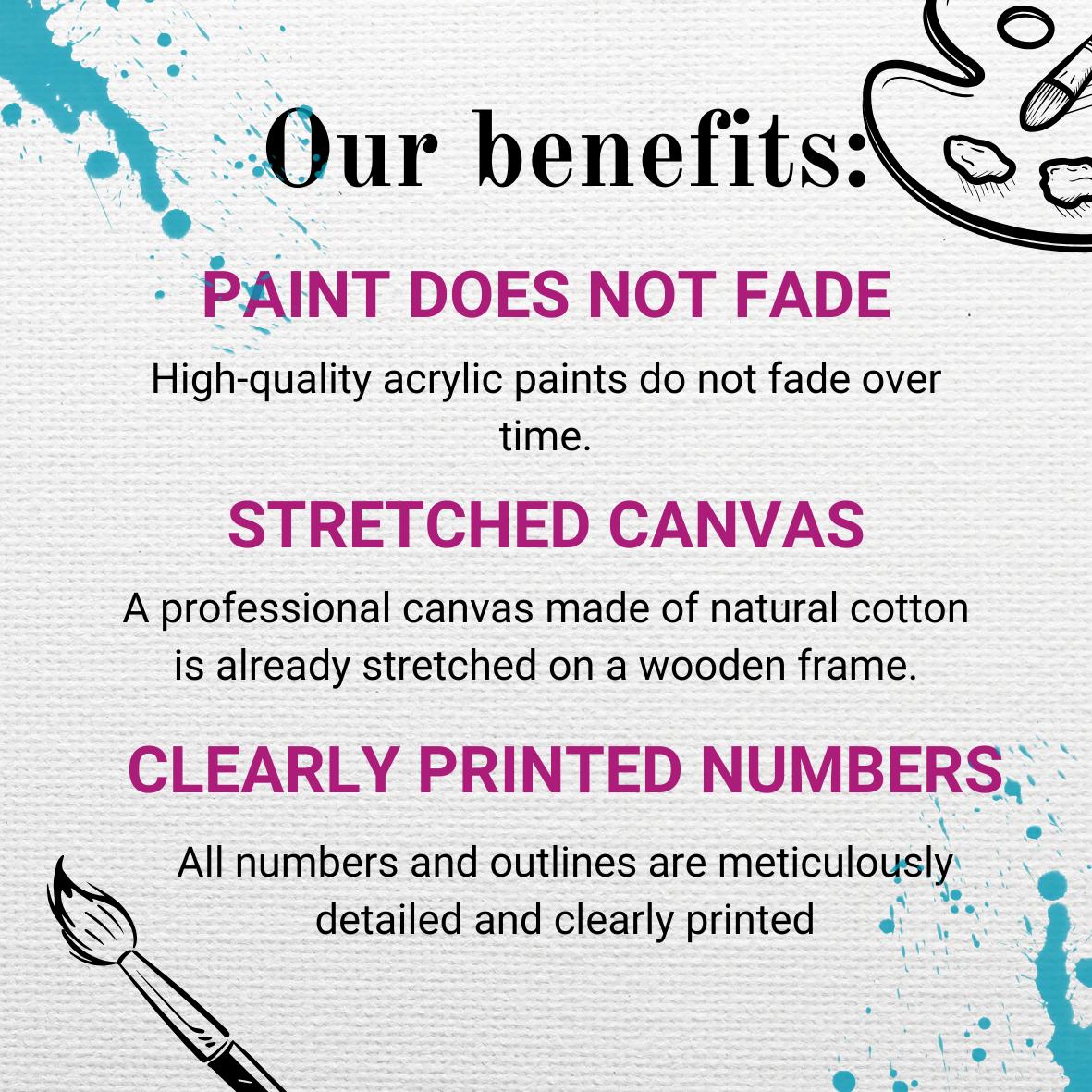 anime painting by numbers canvas kit for adults