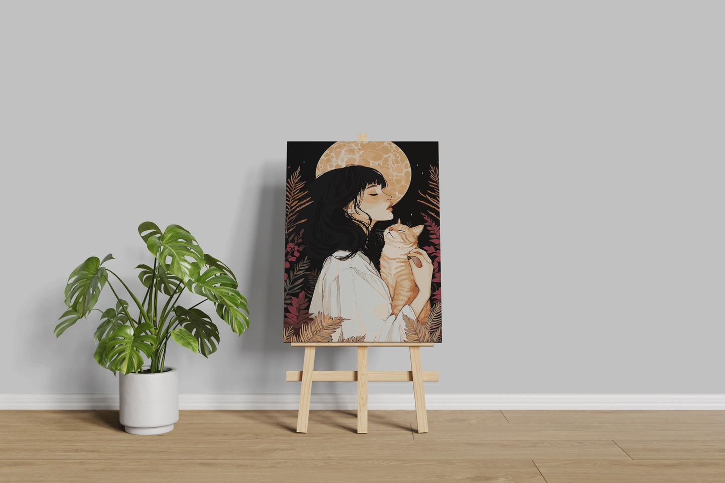 cat painting by numbers canvas kit for adults
