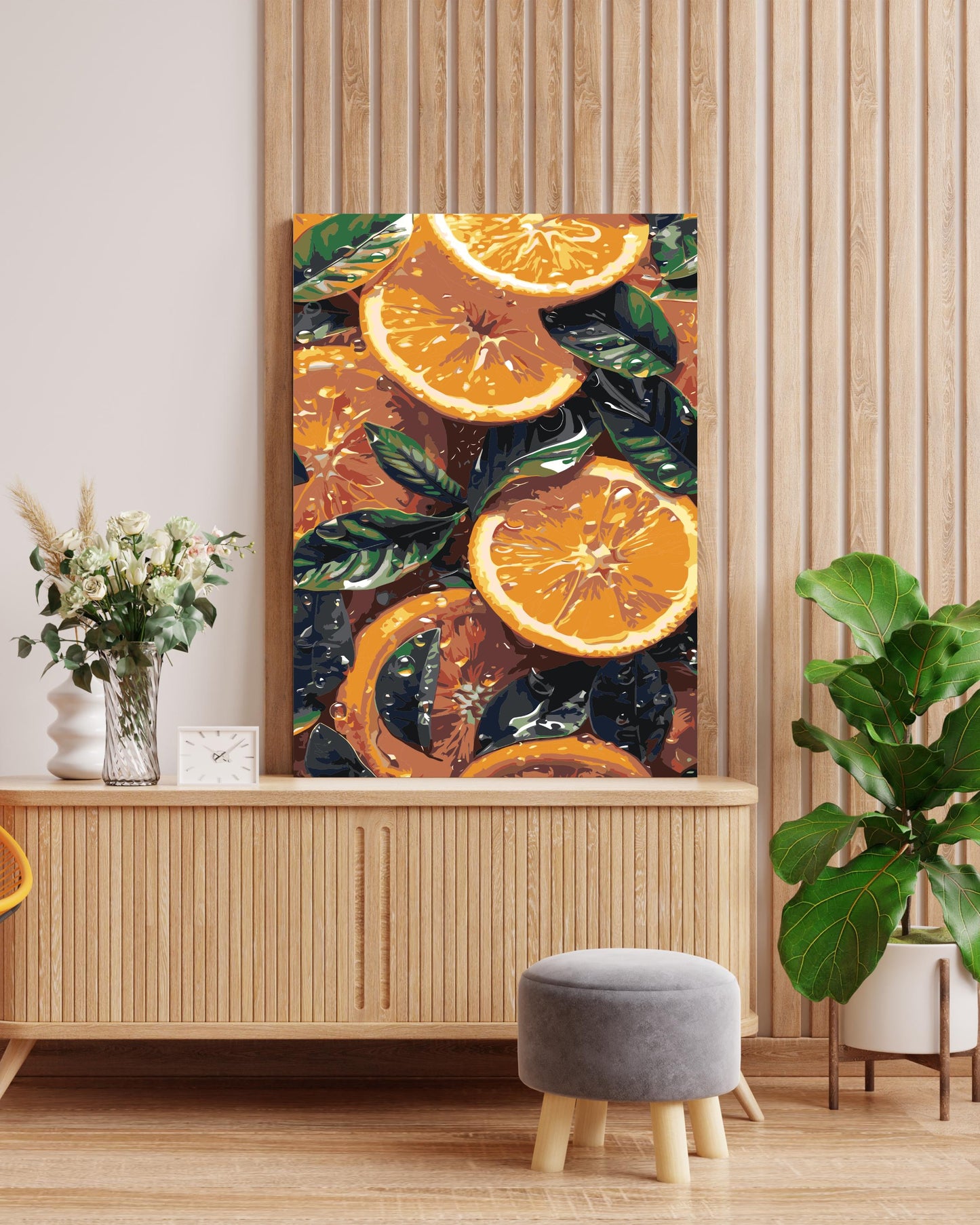 citrus oranges painting by numbers canvas kit for adults