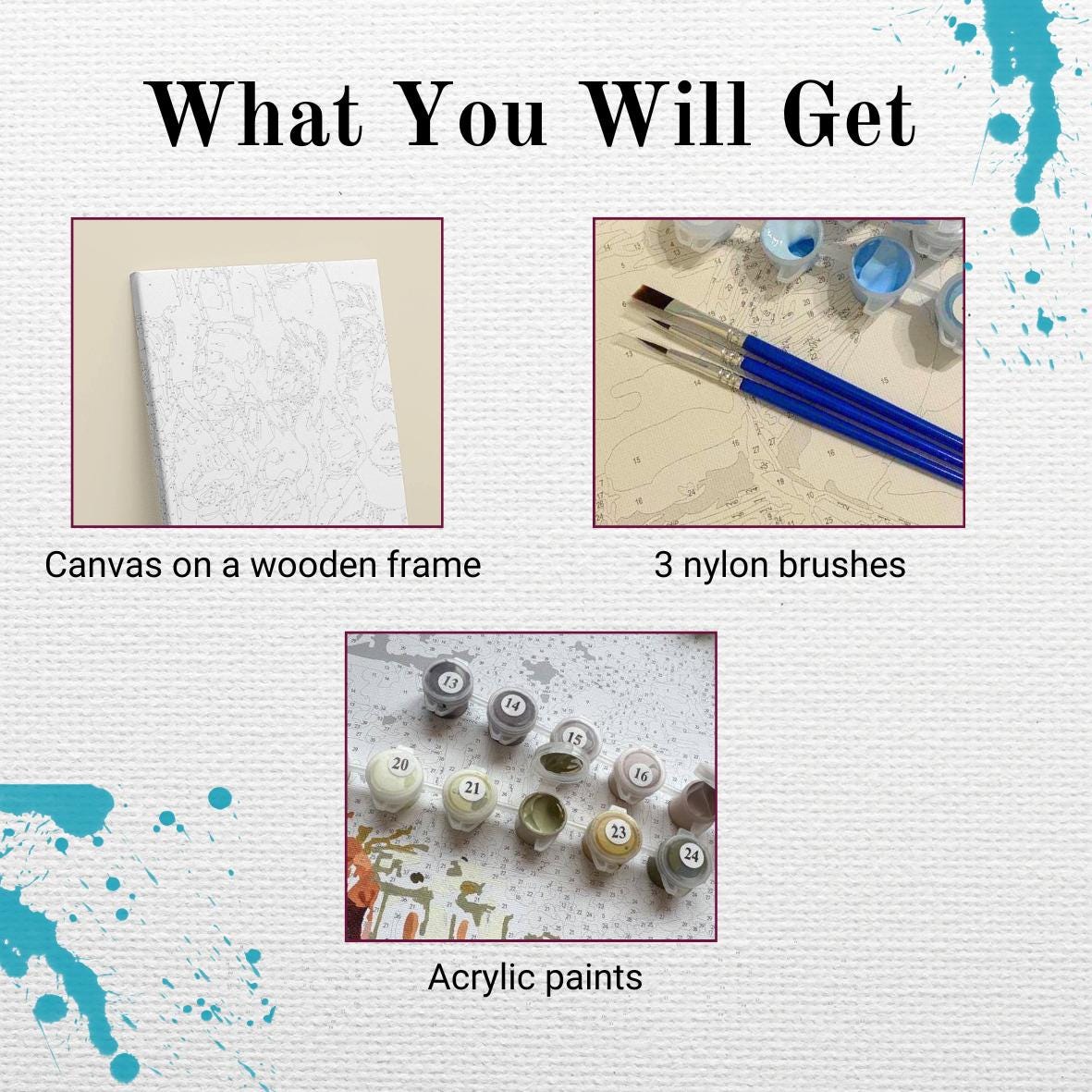 anime painting by numbers canvas kit for adults