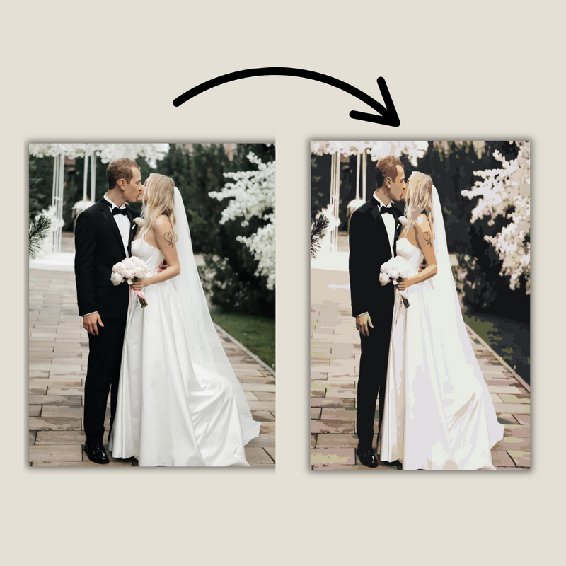 wedding custom paint by numbers kit