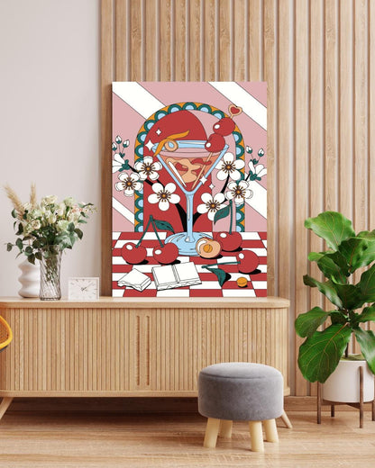 Cherry Topped Cocktail Paint by Numbers Kit Numerio