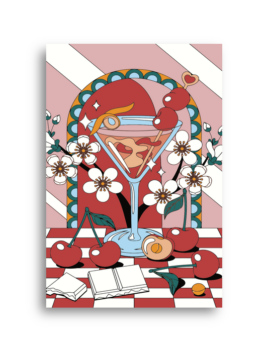Cherry Topped Cocktail Paint by Numbers Kit Numerio