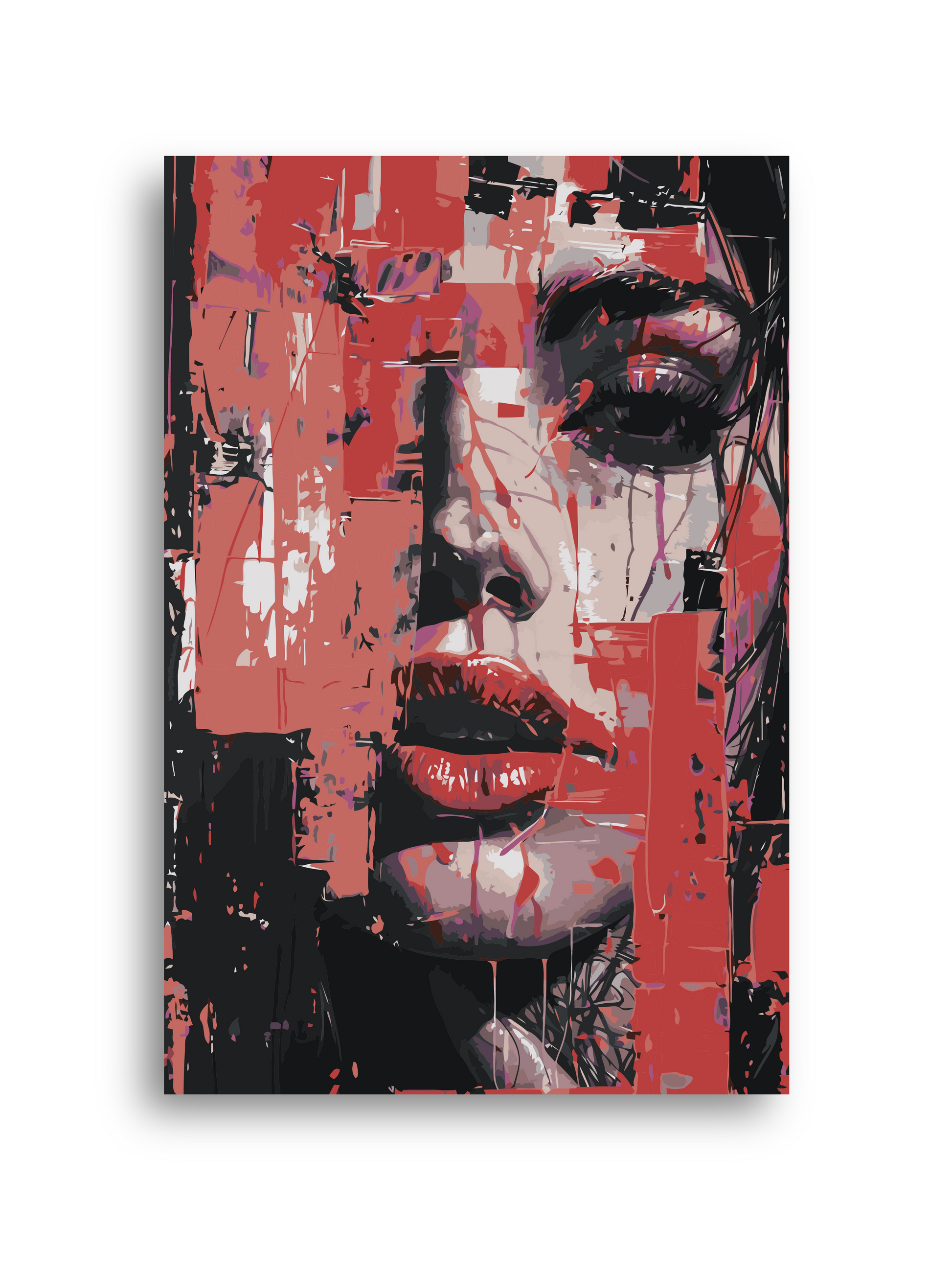 Contemplative Mosaic Portrait Paint by Numbers Numerio