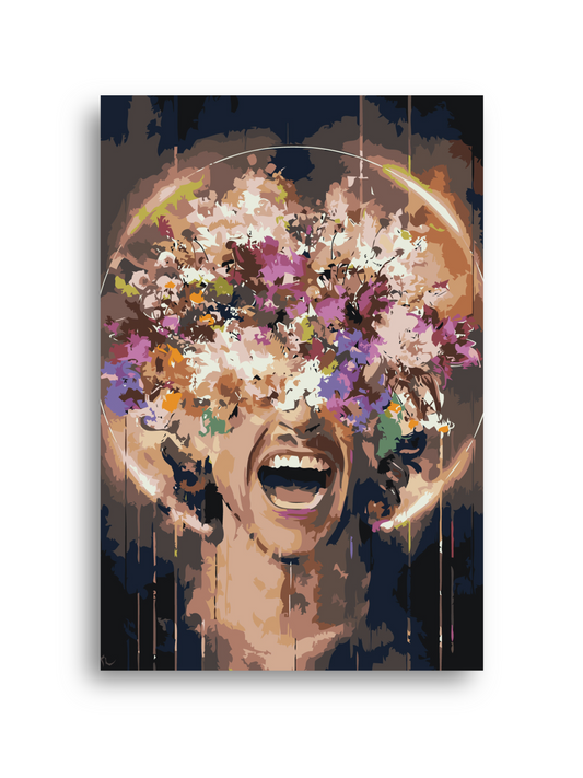 Floral Burst Portrait Paint by Numbers Kit Numerio