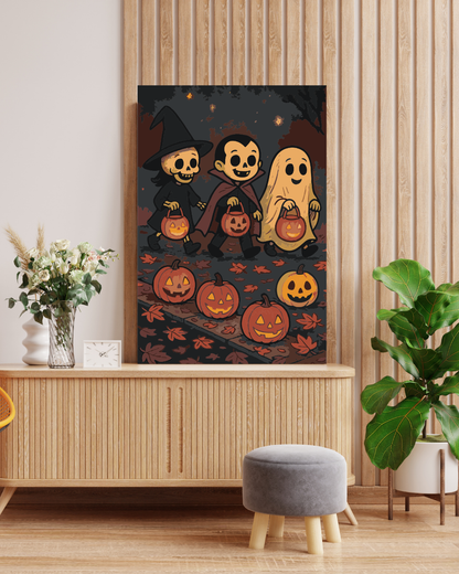 Dracula Ghost & Skeleton Halloween Paint By Numbers Kit: Trick or Treat DIY Art for Adults