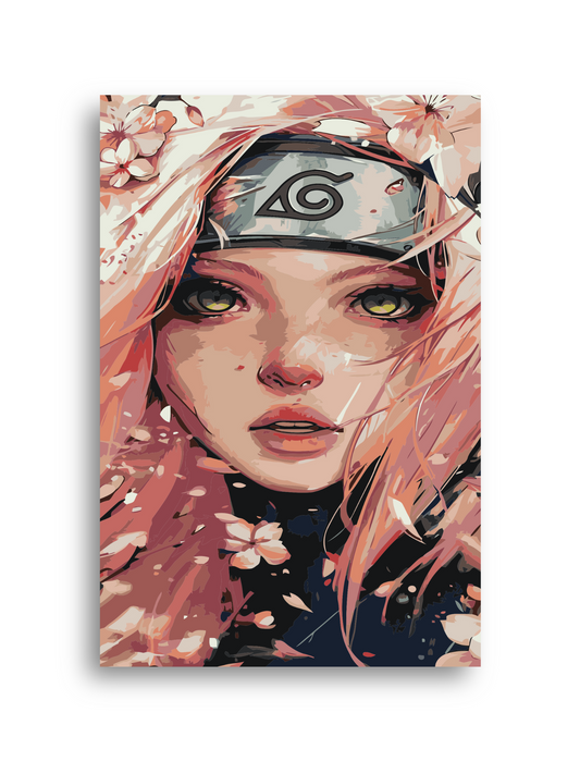 Purple Hair Anime Girl Paint by Numbers Kit Numerio