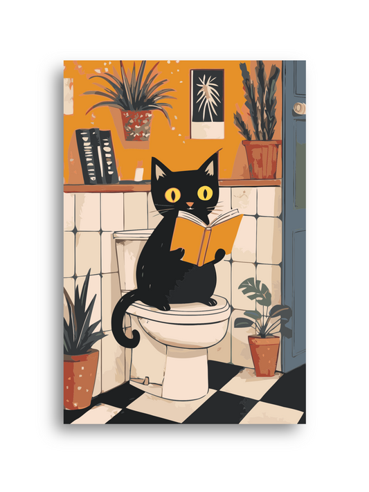 Mischievous Bathroom Visitor Paint by Numbers Kit