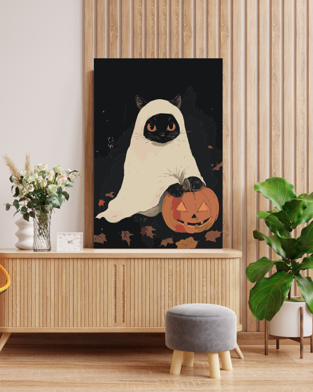 Ghost Cat Paint by Numbers Kit Numerio