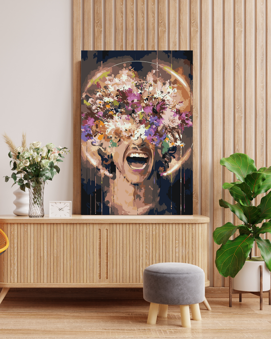 Floral Burst Portrait Paint by Numbers Kit Numerio