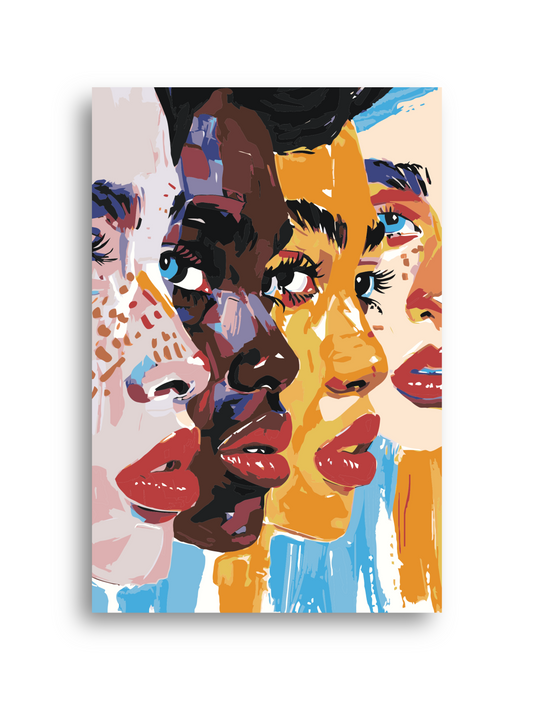 Vibrant Woman Pop Art Paint by Numbers Numerio