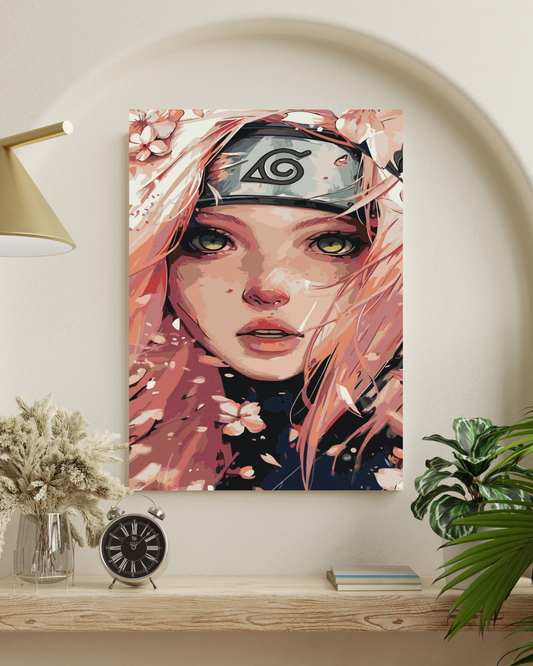 Purple Hair Anime Girl Paint by Numbers Kit Numerio