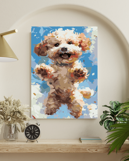 Brown Puppy Portrait Paint by Numbers Kit Numerio