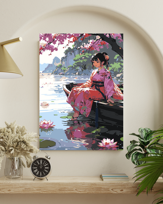 Sakura Anime Girl Paint by Numbers Kit Numerio