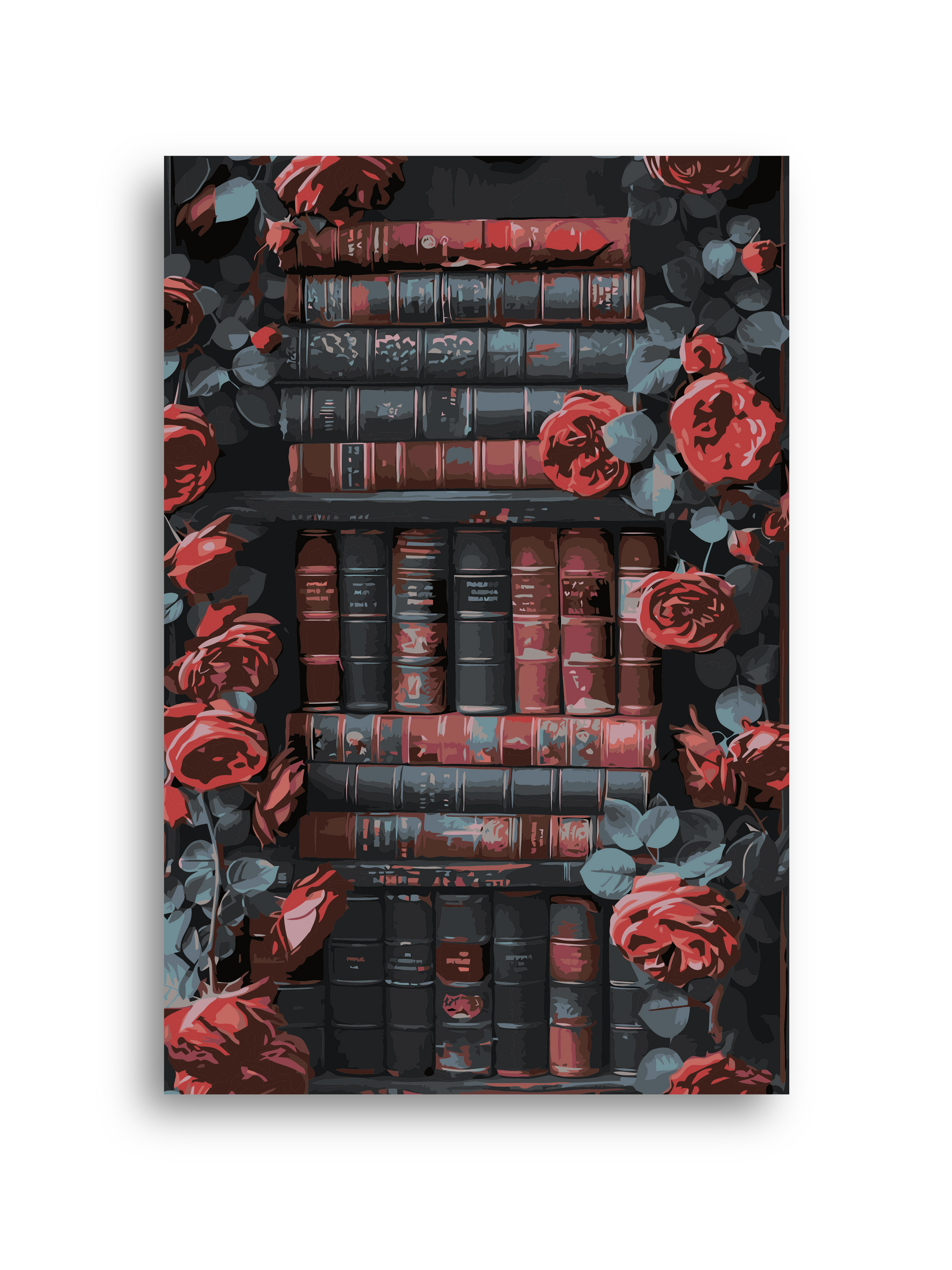 Stacked Books Tower Paint by Numbers Kit Numerio
