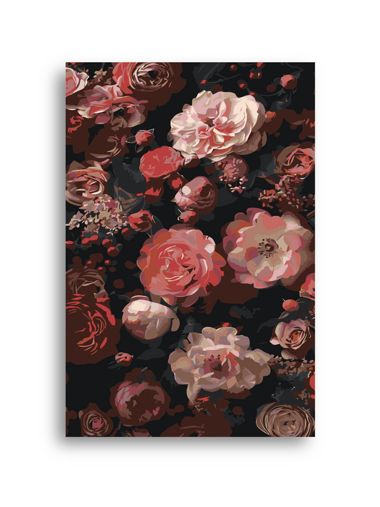 Wildflower Bouquet Paint By Numbers | DIY Canvas Painting Kit for Adults | Bright Floral Home Decor Art