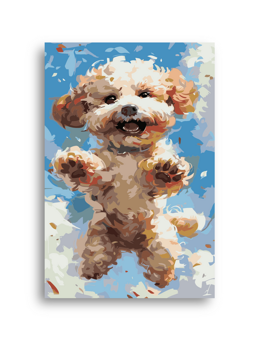 Brown Puppy Portrait Paint by Numbers Kit Numerio