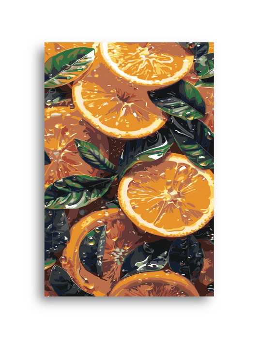 Sliced Orange Halves Paint by Numbers Kit Numerio
