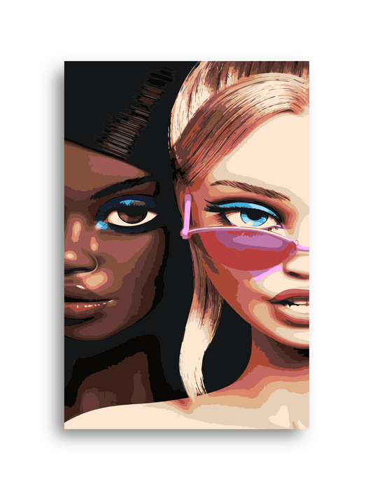 Twin Dolls Portrait Paint by Numbers Numerio