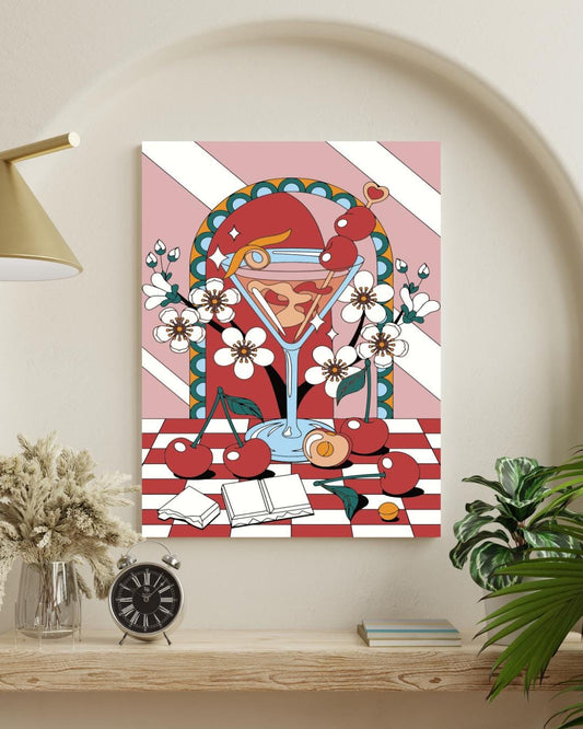Cherry Topped Cocktail Paint by Numbers Kit Numerio