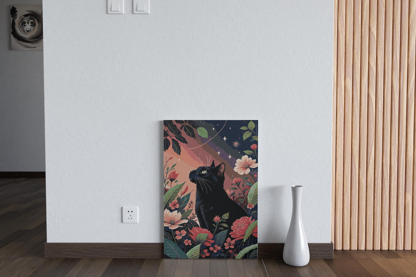 black cat in bathtub painting by numbers canvas kit for adults