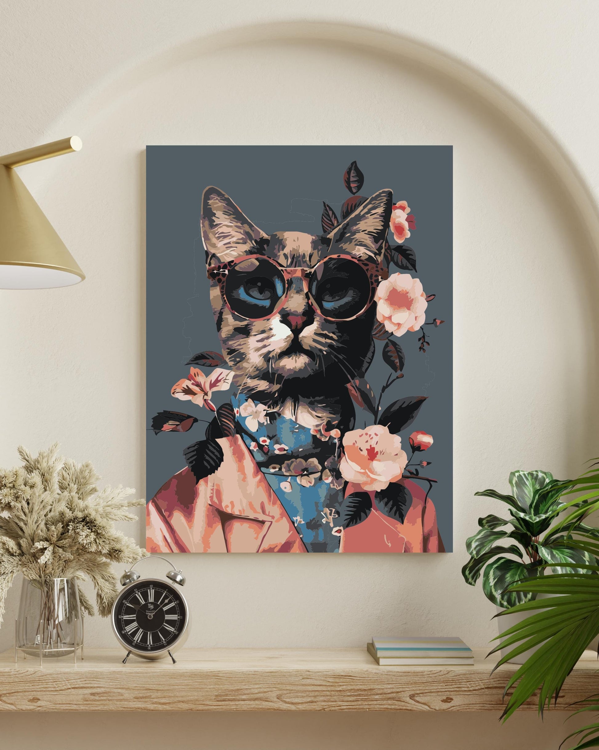 cat painting by numbers canvas kit for adults