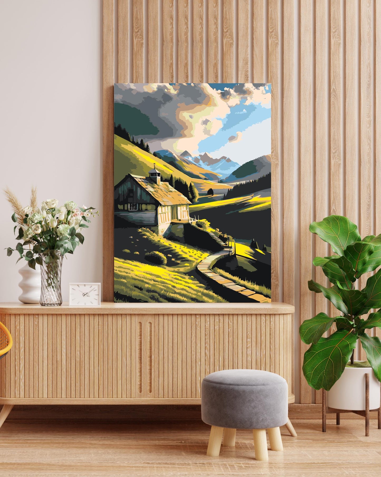 nature painting by numbers canvas kit for adults