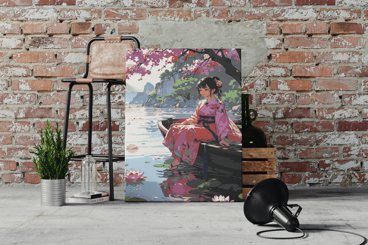 anime painting by numbers canvas kit for adults