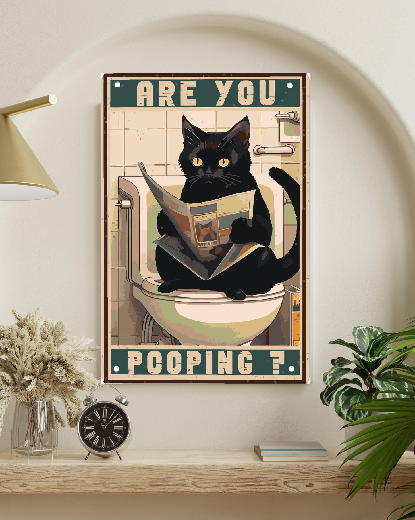 black cat on toilet painting by numbers canvas kit for adults