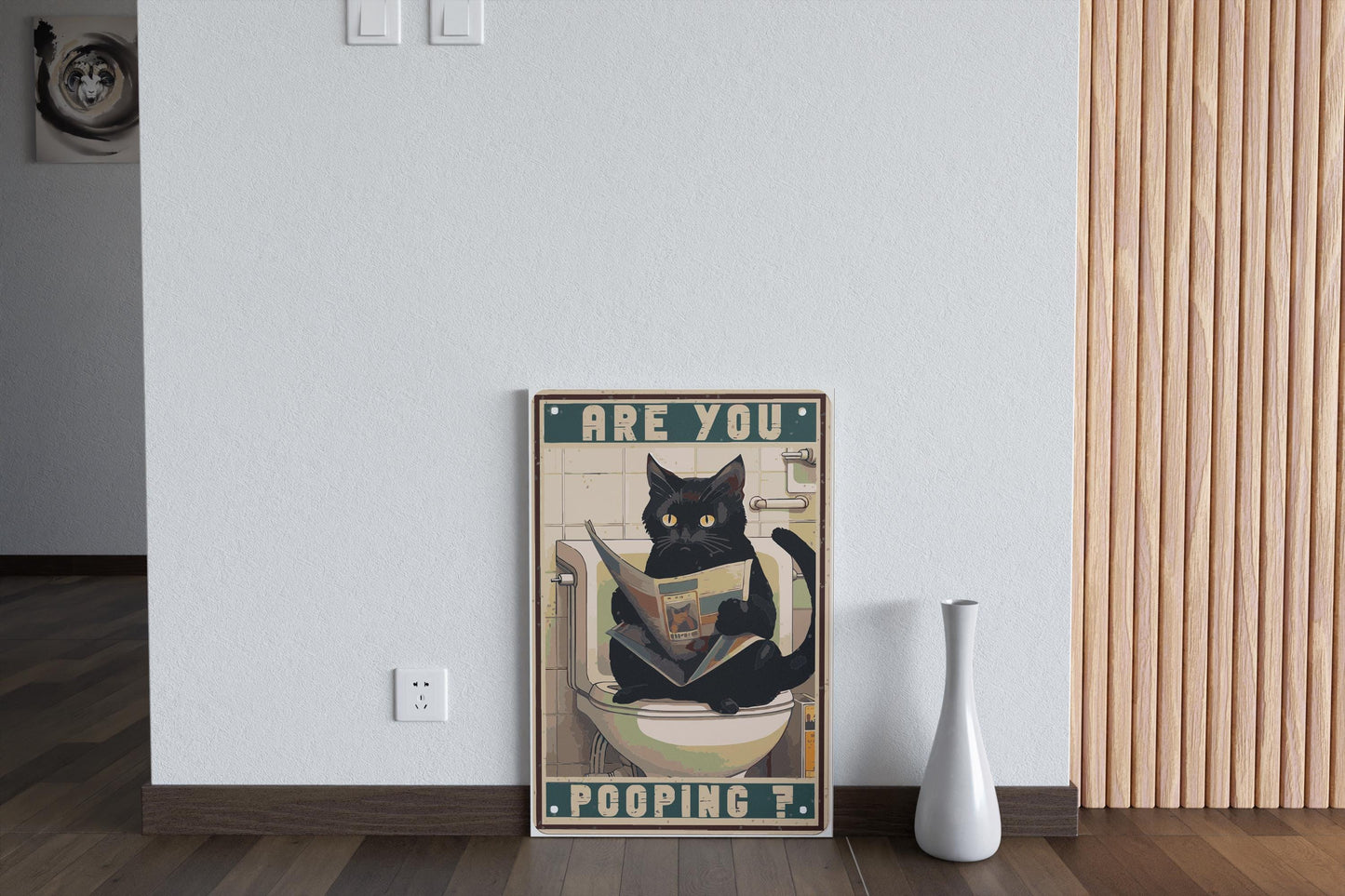black cat on toilet painting by numbers canvas kit for adults