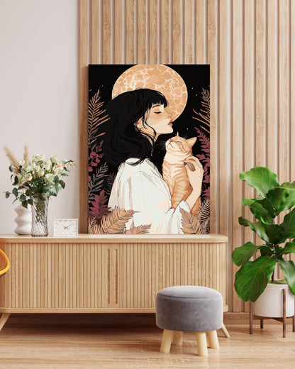 cat painting by numbers canvas kit for adults