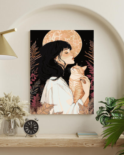 cat painting by numbers canvas kit for adults