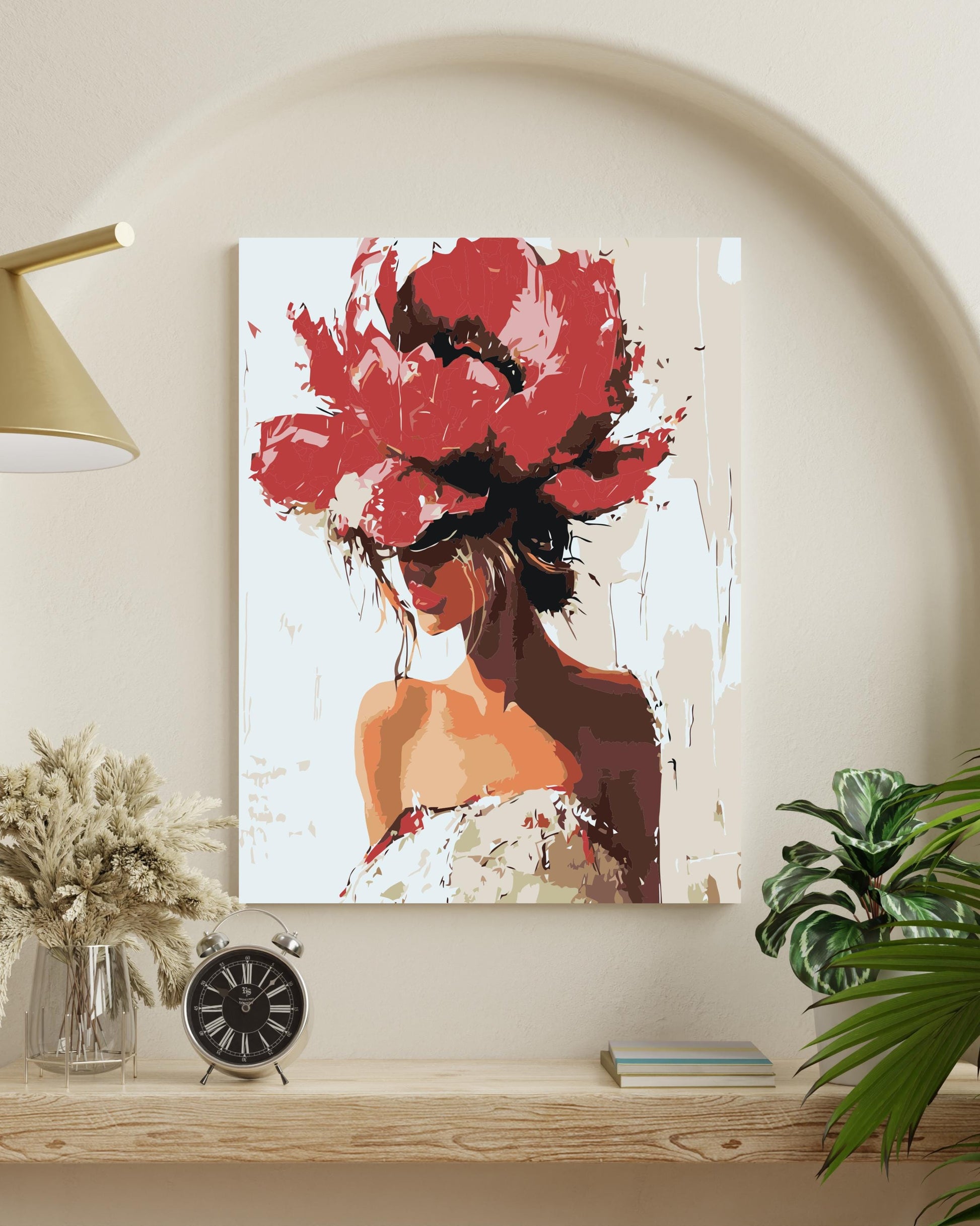 Flower Hat Woman Number By Paint Kit