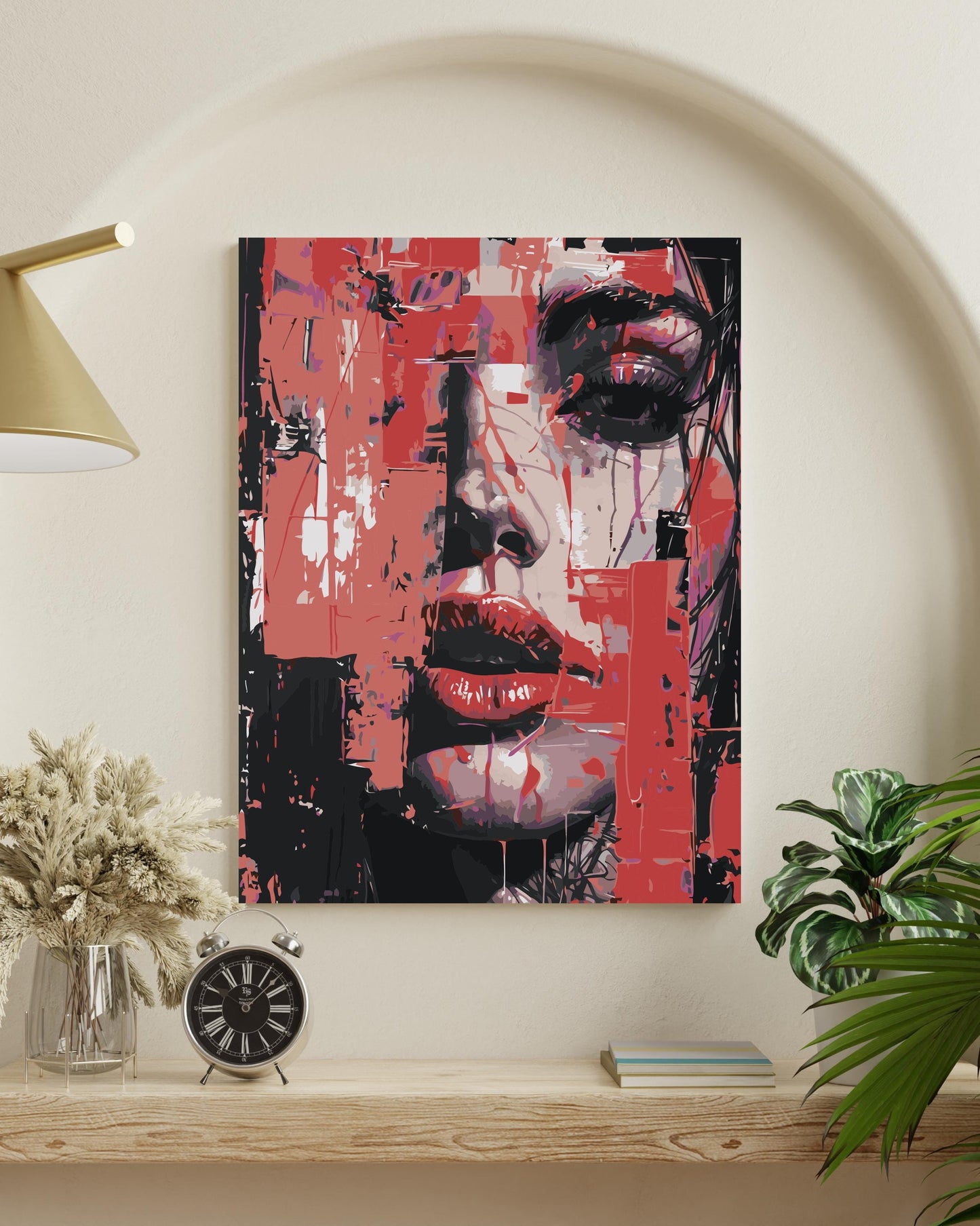 abstract art portraint paint to numbers canvas kit for adults