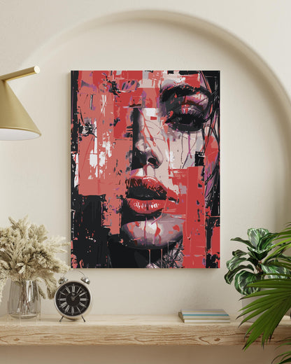 abstract art portraint paint to numbers canvas kit for adults
