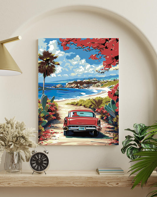 spring landscape flowers painting by numbers canvas kit for adults