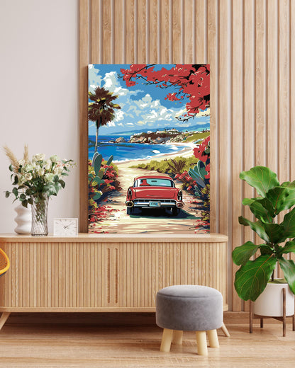 spring landscape flowers painting by numbers canvas kit for adults