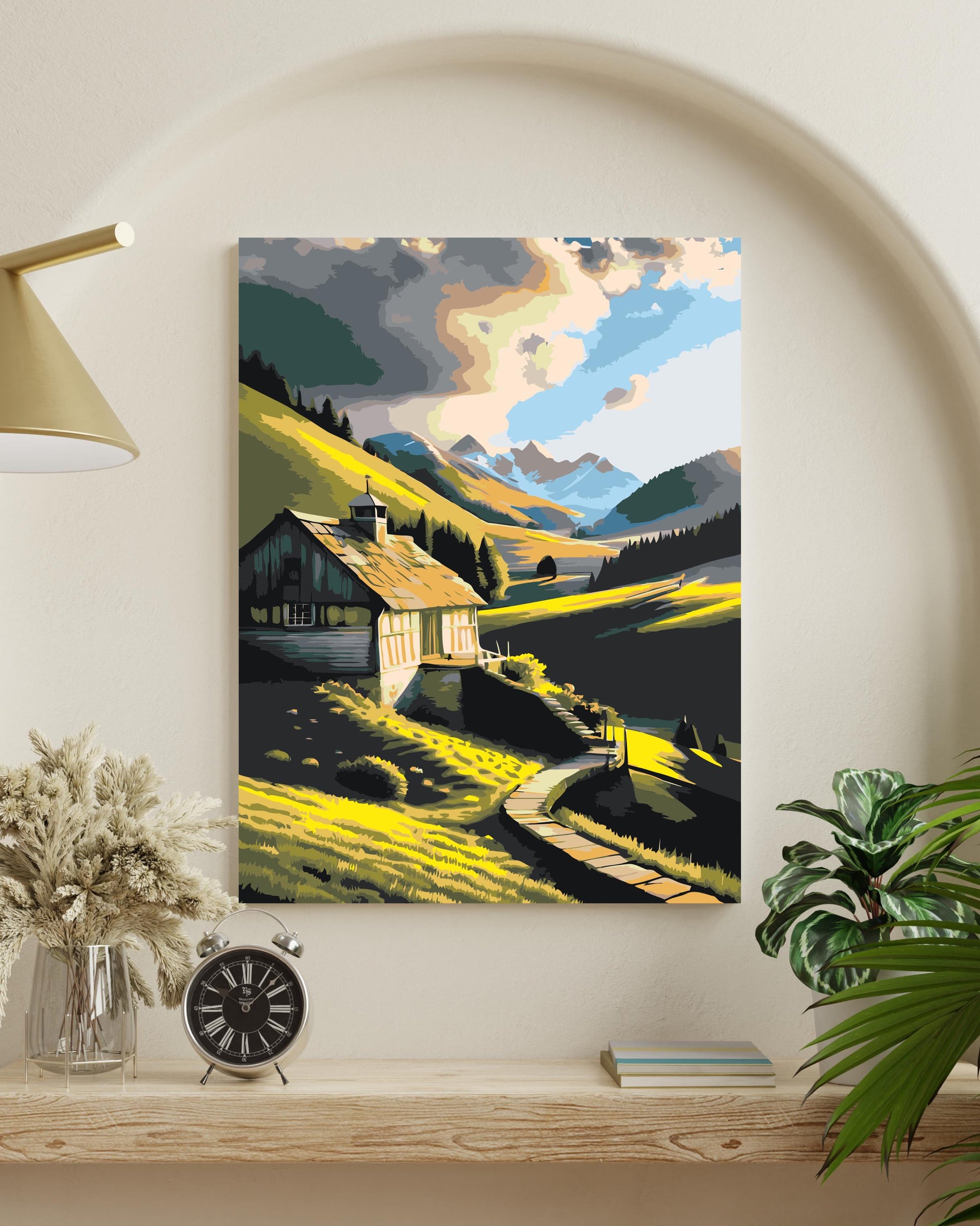 nature painting by numbers canvas kit for adults