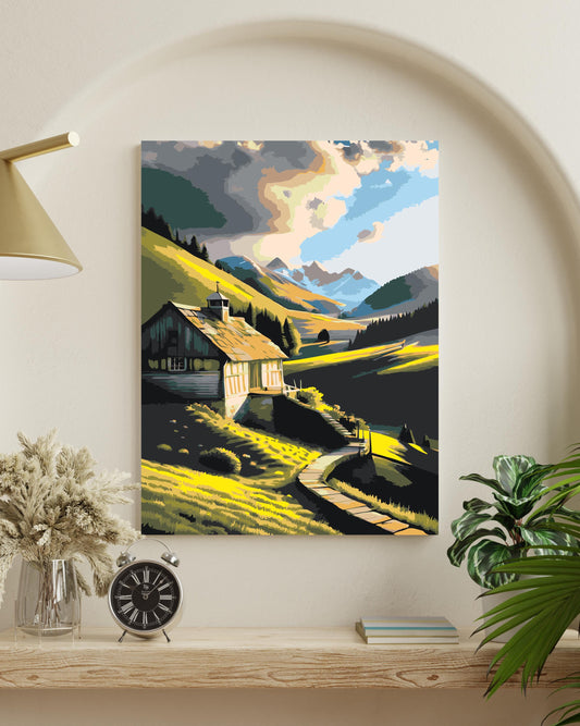 nature painting by numbers canvas kit for adults