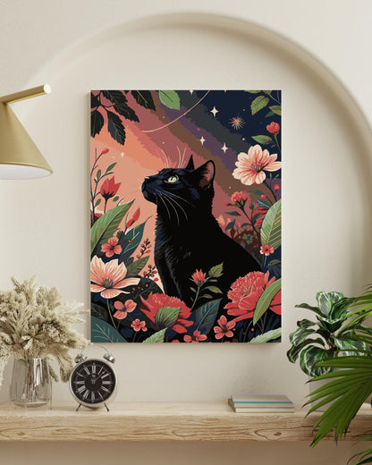 black cat in bathtub painting by numbers canvas kit for adults
