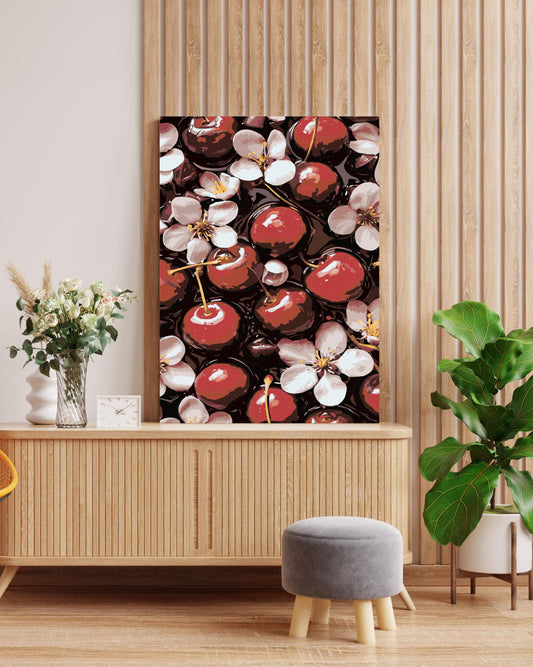 abstract fruits and flowers painting by numbers canvas kit for adults