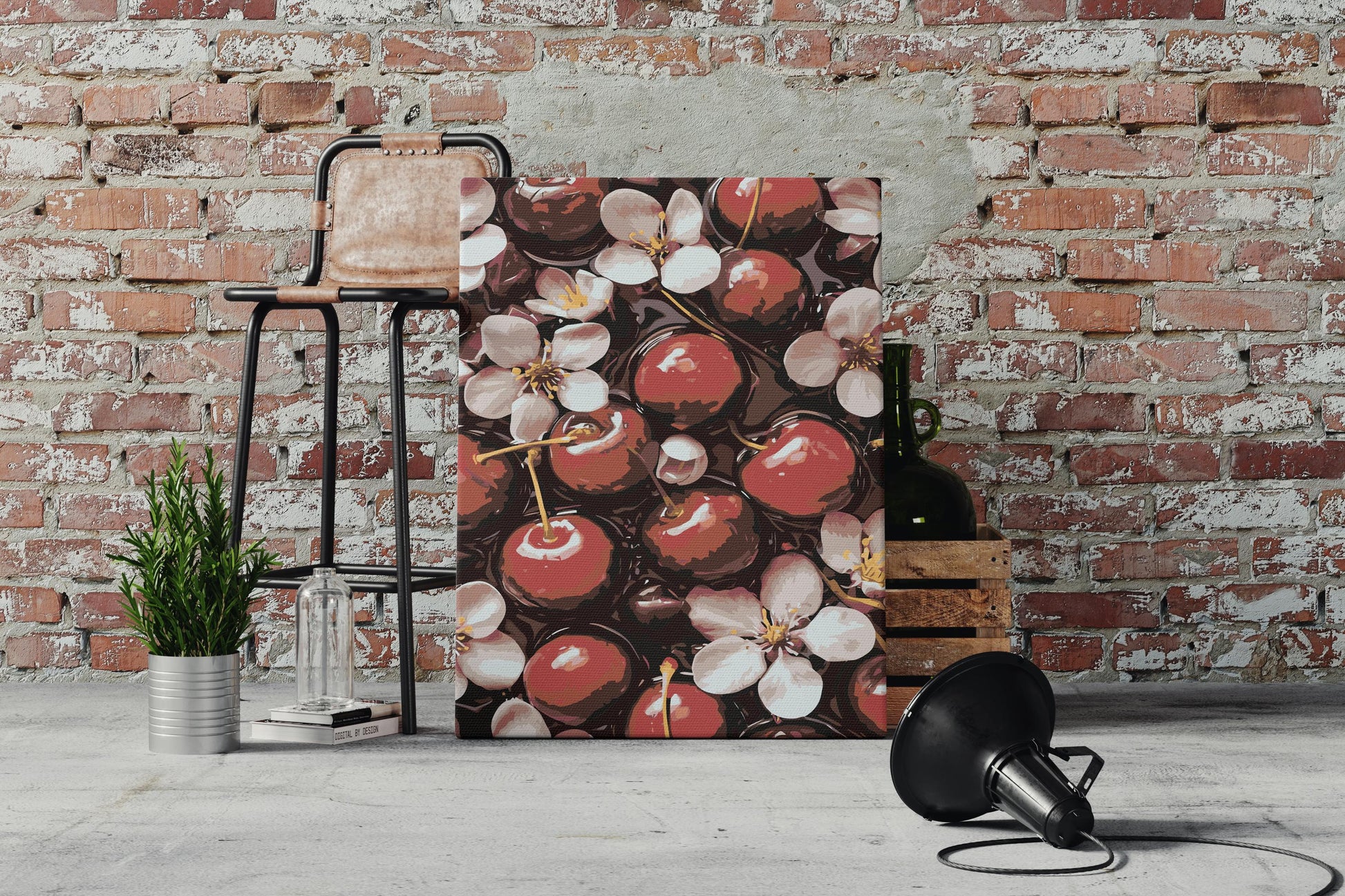 abstract fruits and flowers painting by numbers canvas kit for adults