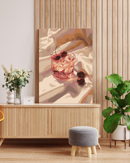 cocktail painting by numbers canvas kit for adults