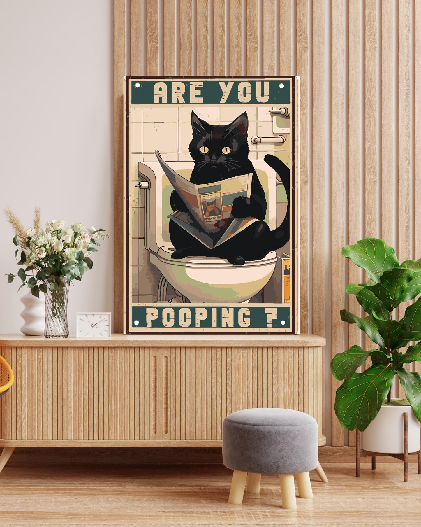 black cat on toilet painting by numbers canvas kit for adults