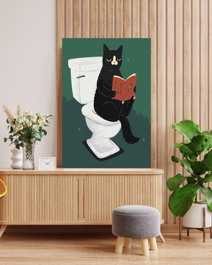 black cat on toilet painting by numbers canvas kit for adults