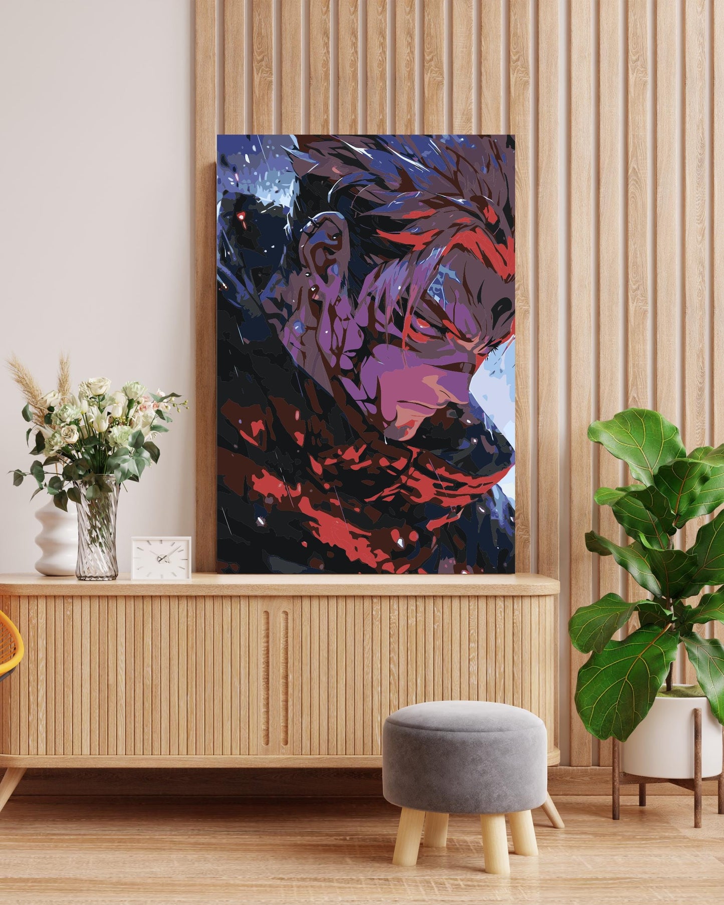 Slicing Anime Character Paint by Numbers Kit - Bold Fan Art Numerio