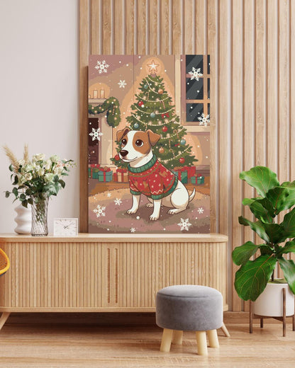 Custom Paint by Numbers Kit | Christmas Cartoon Style | Personalized Photo to Painting Numerio
