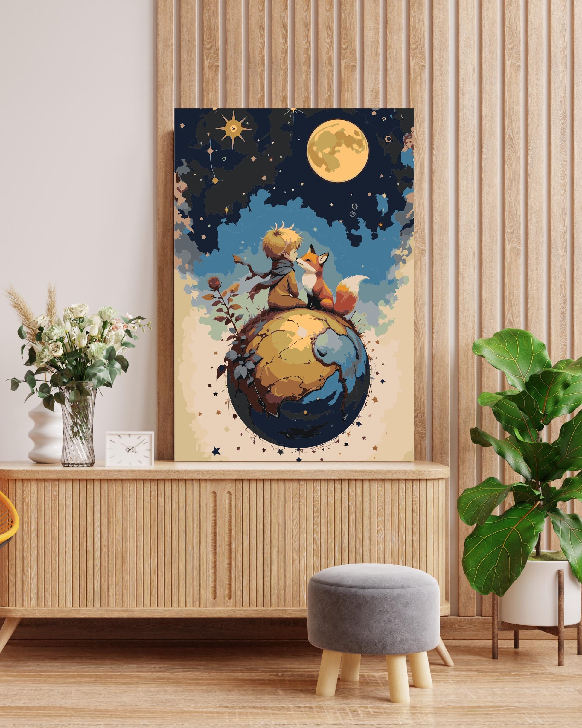 The Little Prince Paint by Numbers Kit: DIY Wall Art for Adults & Kids Numerio
