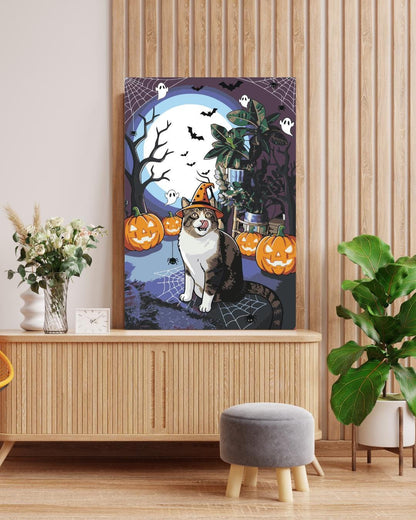 Custom Paint by Numbers Kit | Halloween Cartoon Style | Personalized Photo to Painting Numerio