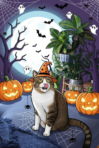 Custom Paint by Numbers Kit | Halloween Cartoon Style | Personalized Photo to Painting Numerio